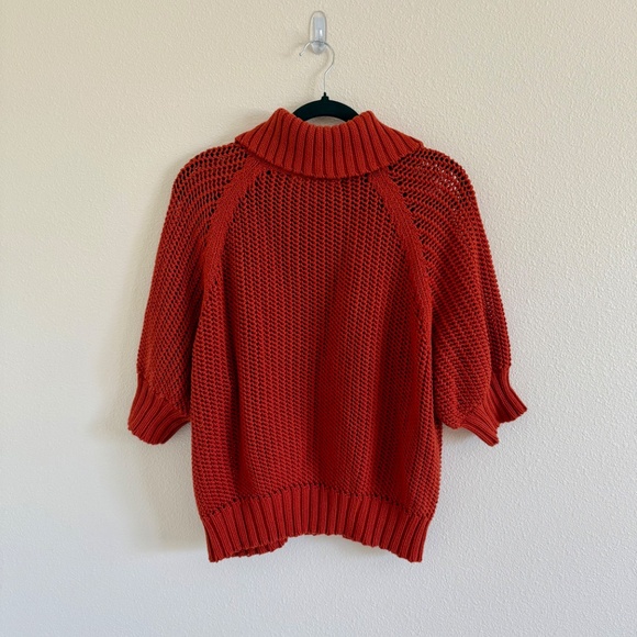 Misha & Puff Adult Net Ailey Sweater Sienna XS / S 100% Pima Cotton Short Sleeve - Picture 2 of 4
